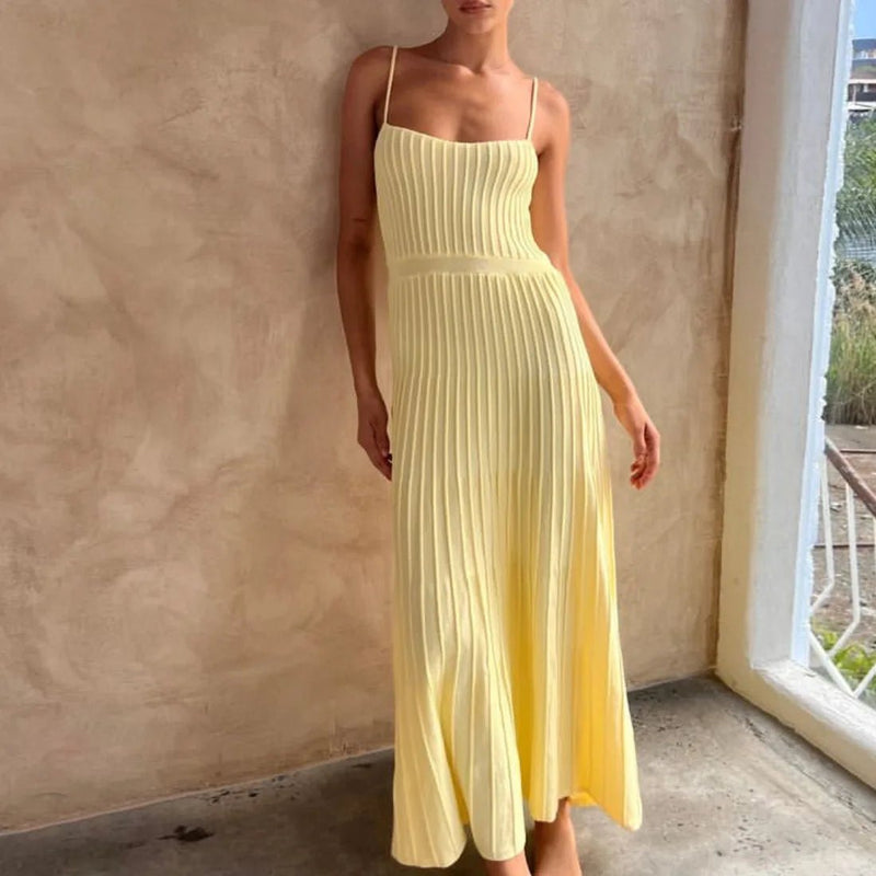 Vestido Feminino Longo Plissado