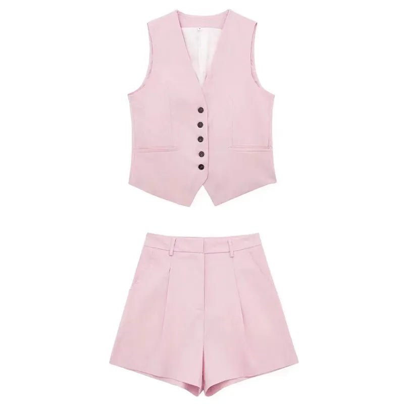 Conjunto De Colete Com Bermuda Para o Verão