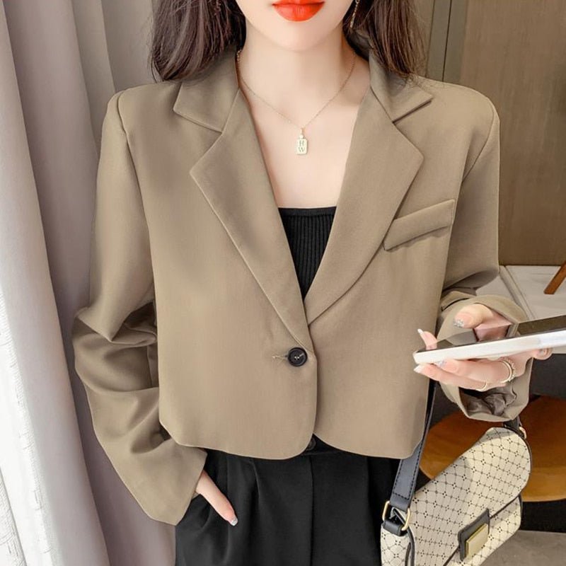 Blazer Feminino  Cropped