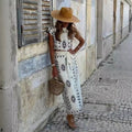 Conjunto Feminino Camisa e Saia Estampada