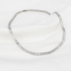 Colar Riviera em Vidro Lapidado Cristal 42cm x 4mm